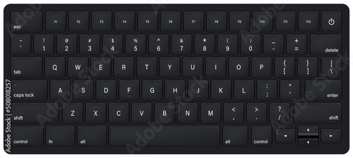 Laptop modern keyboard - vector illustration
