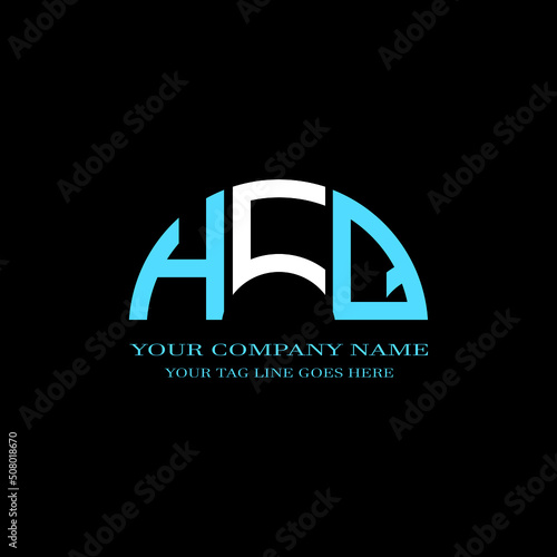 HCQ letter logo creative design with vector graphic photo