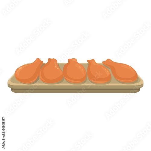Chicken food icon cartoon vector. Caribbean plate. Cuban dish