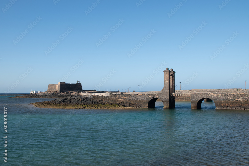 photographic image, Puente de las Bolas, island of Lanzarote.