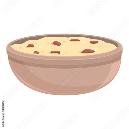 Caribbean soup icon cartoon vector. Food plate. Cuban dish