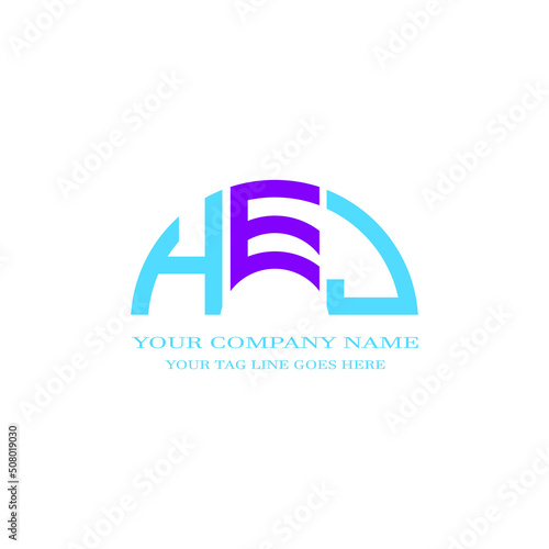 HEJ letter logo creative design with vector graphic