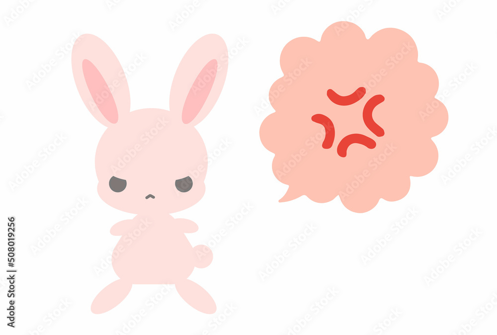 怒っているイラスト うさぎ 吹き出し ベクター 怒っているイラスト うさぎ 吹き出し ベクター