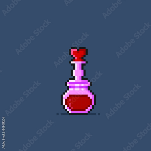 love bottle in pixel art style