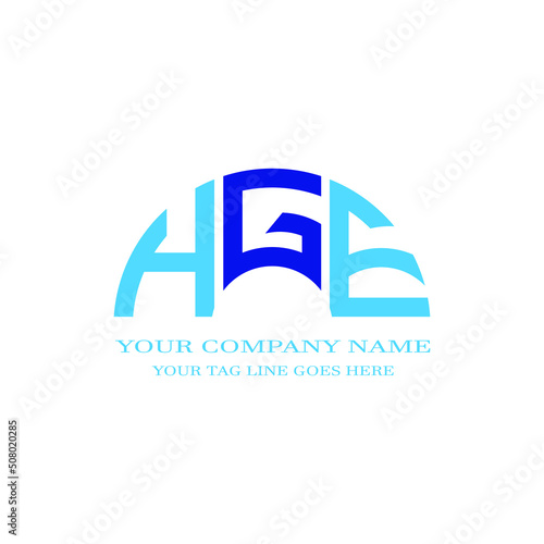 HGE letter logo creative design with vector graphic photo