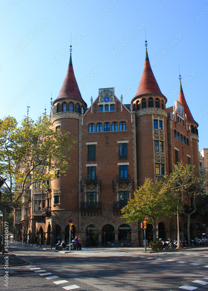 Facade of house in Barcelona, Spain	

