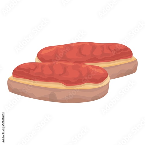 Spanish sandwich icon cartoon vector. Cuisine food. Restaurant dish