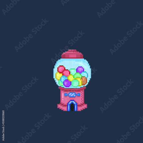 candy machine in pixel art style