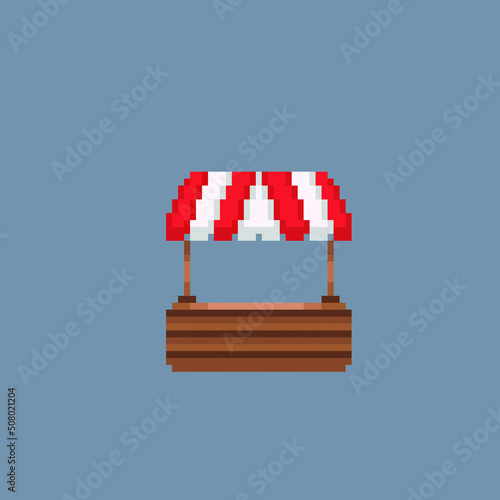 shopping stand in pixel art style