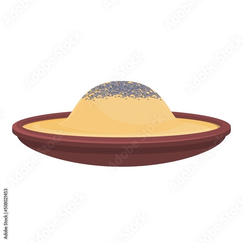 Austrian cuisine icon cartoon vector. Food potato. Plate pot