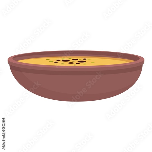 Austrian soup icon cartoon vector. Food potato. Austria cuisine