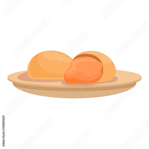 Sauce bakery icon cartoon vector. Austrian food. Noodle plate