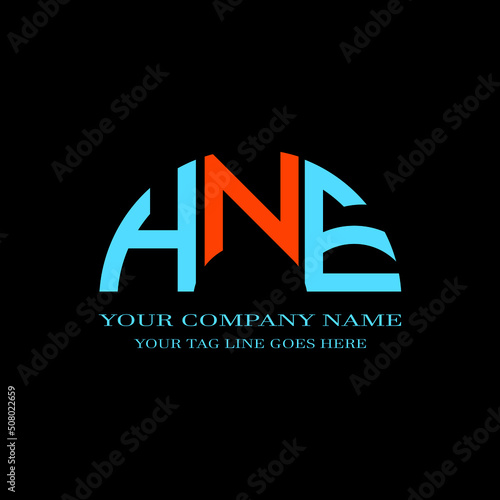 HNE letter logo creative design with vector graphic photo