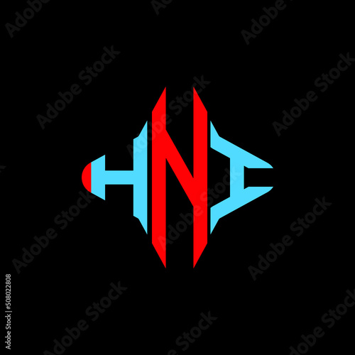 HNI letter logo creative design with vector graphic