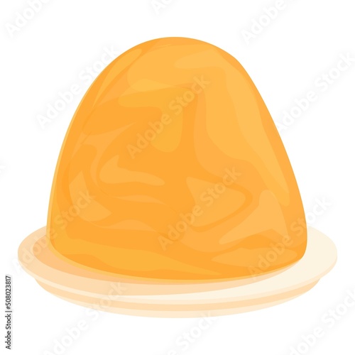 Azerbaijan dish icon cartoon vector. Food meal. Pilaf rice