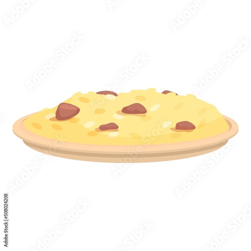 Azerbaijan pilaf icon cartoon vector. Dish food. Dolma cuisine