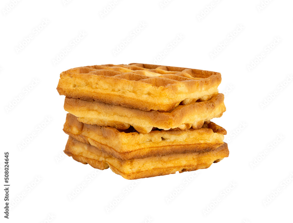 Belgian waffles isolated on white Belgian waffles isolated on white