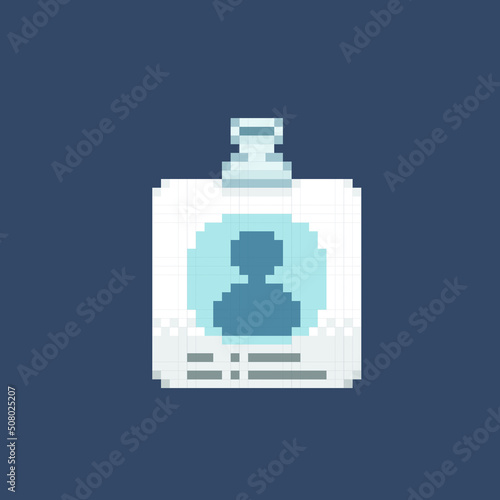 personal data document in pixel art style