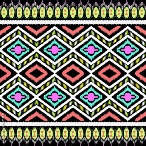 Wallpaper Mural Seamless tribal striped pattern. Background with Aztec geometric vectors. Can be utilized in textile and web design for clothing, accessories, decorative paper, wrapping, and envelopes,  Torontodigital.ca
