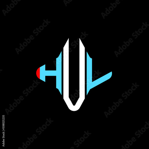 HUV letter logo creative design with vector graphic photo