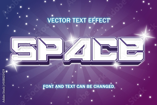 space neon glow style in universe 3d editable text effect font style template background wallpaper banner poster flyer	
