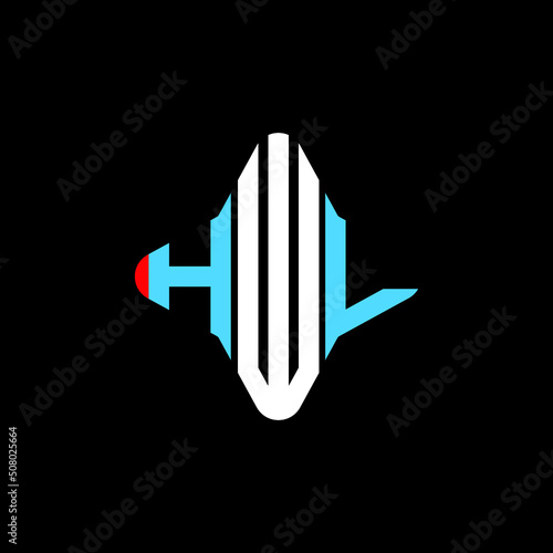 HWL letter logo creative design with vector graphic photo