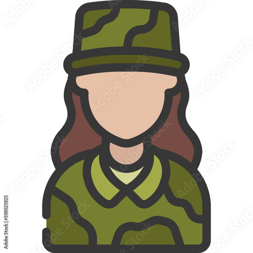 Female Soldier Icon