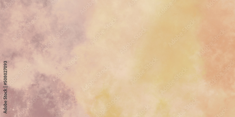 Fototapeta premium Abstract grunge paint background by multicolor texture for background design. Colorful beige splotchy ink watercolor paper, Dark elegant rosy brown autumn hand draw watercolor drips background.Weather