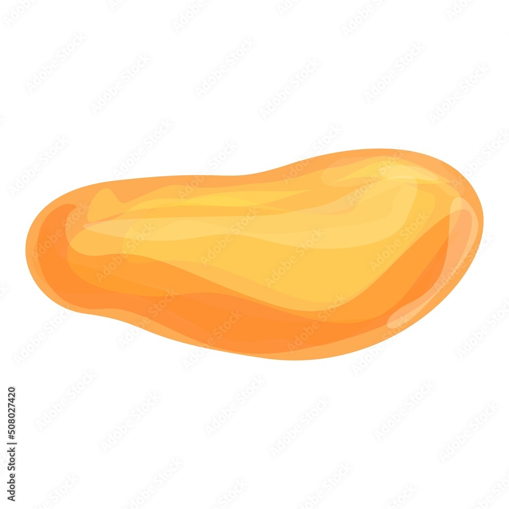Gold dry food icon cartoon vector. Fruit date. Apricot snack Gold dry food icon cartoon vector. Fruit date. Apricot snack