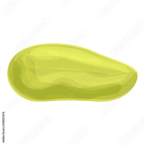 Green snack icon cartoon vector. Dry food. Dried fruit