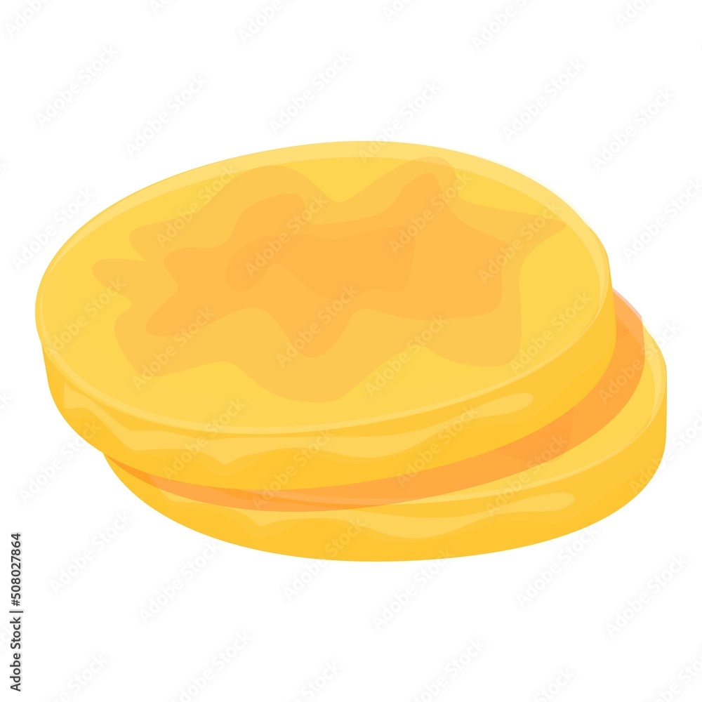 Dried pineapple icon cartoon vector. Fruit food. Dry healthy Dried pineapple icon cartoon vector. Fruit food. Dry healthy