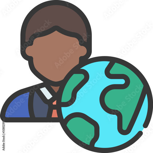 Global Business Man Icon