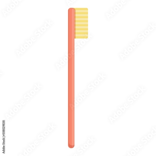Eco toothbrush icon cartoon vector. Ecology friendly. Reuse brush