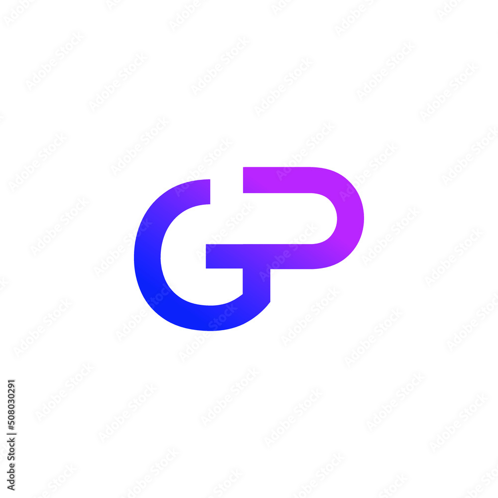 simple minimal letter gp logo in purple gradient color simple minimal letter gp logo in purple gradient color