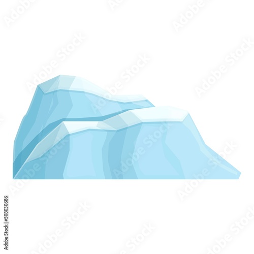 North glacier icon cartoon vector. Ice berg. Freeze pole