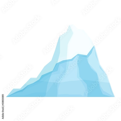 Antarctic glacier icon cartoon vector. Ice berg. Water north