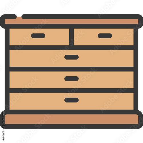 Short Chest Of Drawers Icon