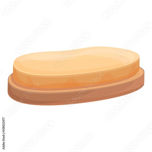 Bread foie gras icon cartoon vector. Food french. Meat pate