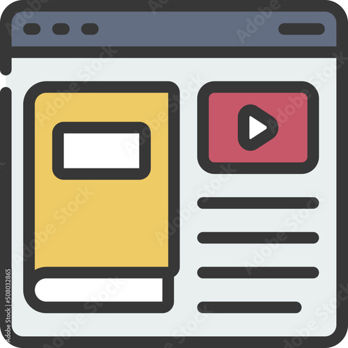 Free Download Online Educational Course Icon - GFXLoad
