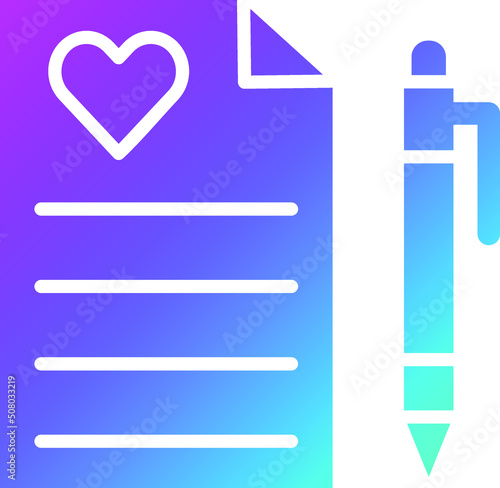 Wedding contract Vector Icon Design Illustration