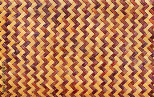 Bamboo texture and background, Basket weave pattern.
