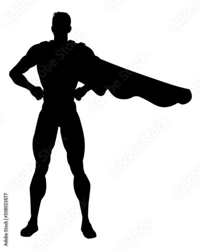 Super Hero Silhouette Superhero Comic Book Man
