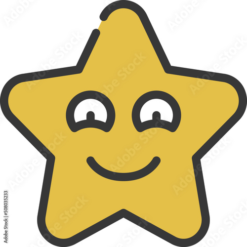 Happy Emoji Star Icon