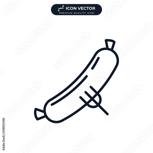 sausage icon symbol template for graphic and web design collection logo vector illustration