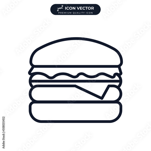 burger icon symbol template for graphic and web design collection logo vector illustration