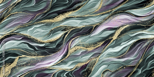 Wallpaper Mural Abstract seamless pattern, alcohol ink texture, watercolor background. Turquoise, pink, purple, black, gold colors. 3d illustration, digital paper, luxury wallpaper, cloth, fabric printing, mural art Torontodigital.ca