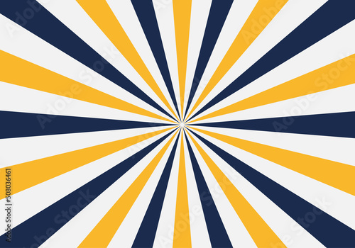 retro sunburst background with yellow and blue rays