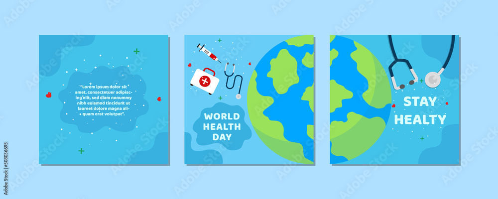world health day sosial media posts design world health day sosial media posts design