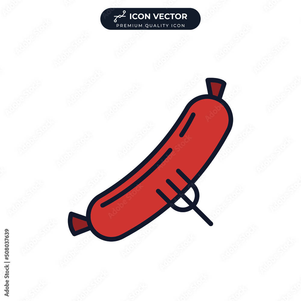 sausage icon symbol template for graphic and web design collection logo vector illustration sausage icon symbol template for graphic and web design collection logo vector illustration