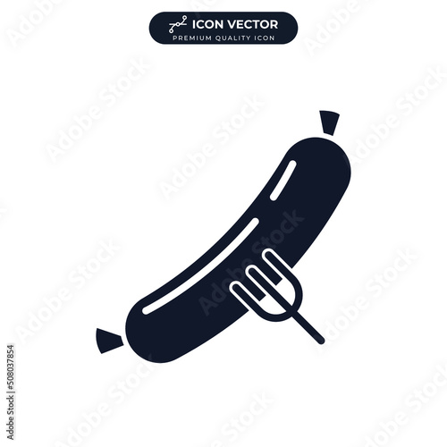 sausage icon symbol template for graphic and web design collection logo vector illustration